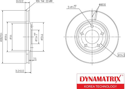 Dynamatrix DBD366 - Тормозной диск avtokuzovplus.com.ua