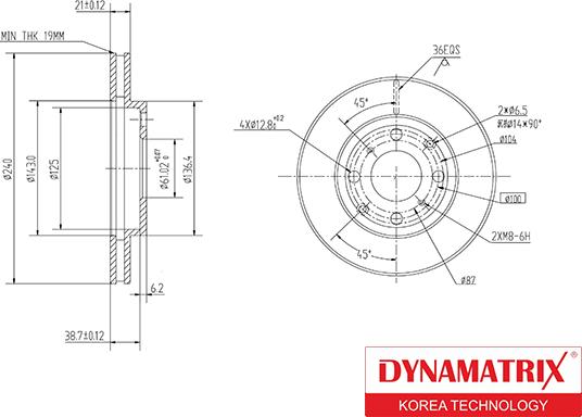 Dynamatrix DBD447 - Тормозной диск avtokuzovplus.com.ua