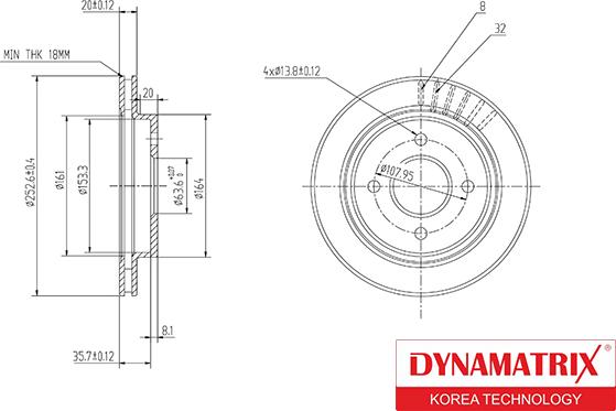 Dynamatrix DBD479 - Гальмівний диск autocars.com.ua