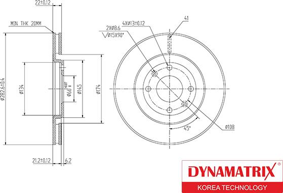 Dynamatrix DBD489 - Тормозной диск autodnr.net