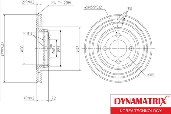 Dynamatrix DBD517 - Тормозной диск autodnr.net