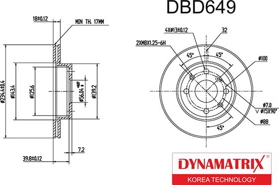 Dynamatrix DBD649 - Гальмівний диск autocars.com.ua