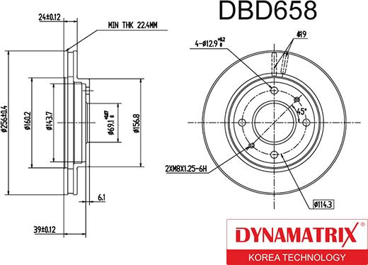 Dynamatrix DBD658 - Гальмівний диск autocars.com.ua