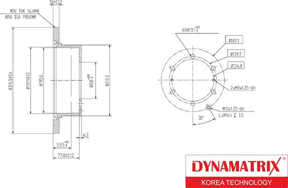 Dynamatrix DBD715 - Гальмівний диск autocars.com.ua