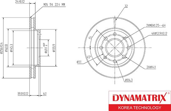 Dynamatrix DBD741 - Гальмівний диск autocars.com.ua