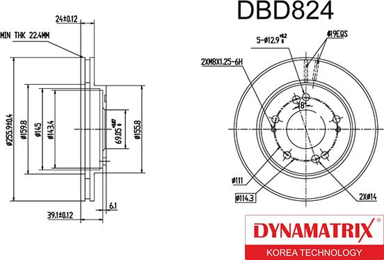 Dynamatrix DBD824 - Тормозной диск autodnr.net