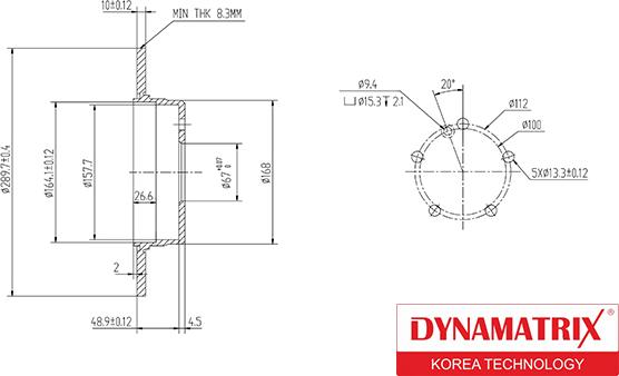 Dynamatrix DBD963 - Тормозной диск avtokuzovplus.com.ua