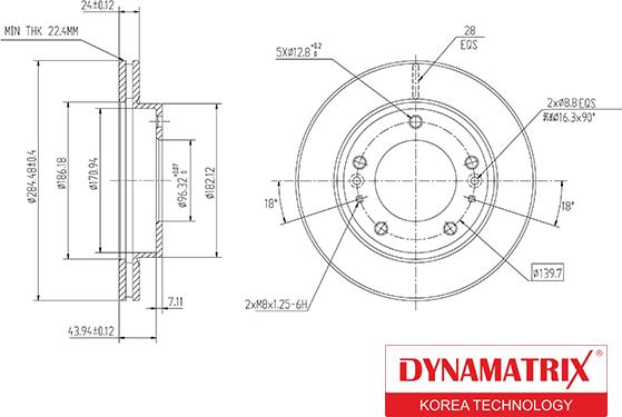 Dynamatrix DBD993 - Гальмівний диск autocars.com.ua