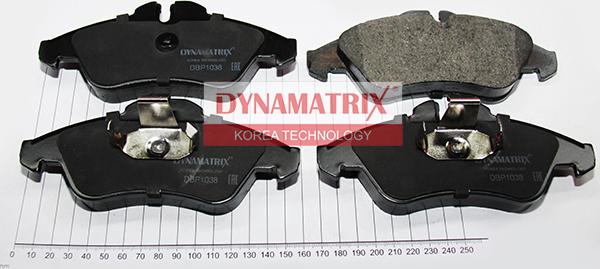 Dynamatrix DBP1038 - Тормозные колодки, дисковые, комплект avtokuzovplus.com.ua