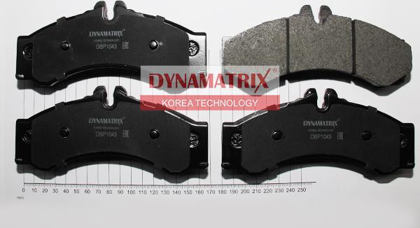 Dynamatrix DBP1043 - Тормозные колодки, дисковые, комплект autodnr.net