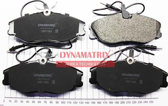 Dynamatrix DBP1063 - Тормозные колодки, дисковые, комплект autodnr.net