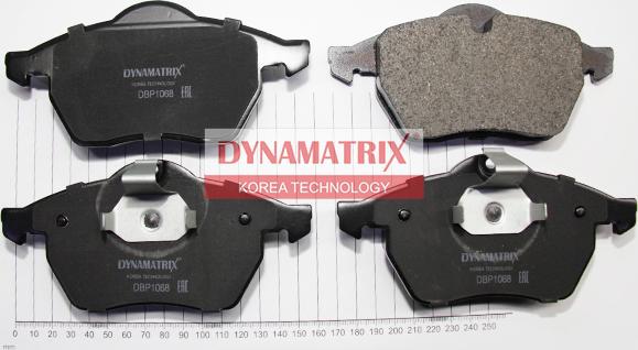 Dynamatrix DBP1068 - Гальмівні колодки, дискові гальма autocars.com.ua