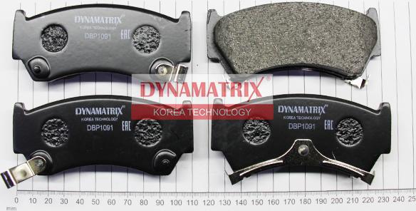 Dynamatrix DBP1091 - Тормозные колодки, дисковые, комплект avtokuzovplus.com.ua