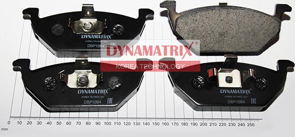 Dynamatrix DBP1094 - Тормозные колодки, дисковые, комплект autodnr.net