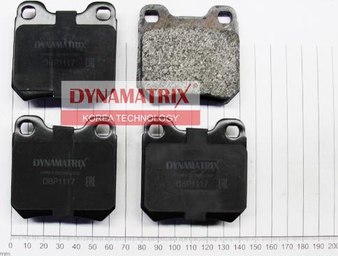 Dynamatrix DBP1117 - Тормозные колодки, дисковые, комплект avtokuzovplus.com.ua