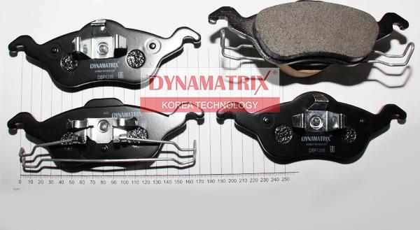 Dynamatrix DBP1318 - Гальмівні колодки, дискові гальма autocars.com.ua