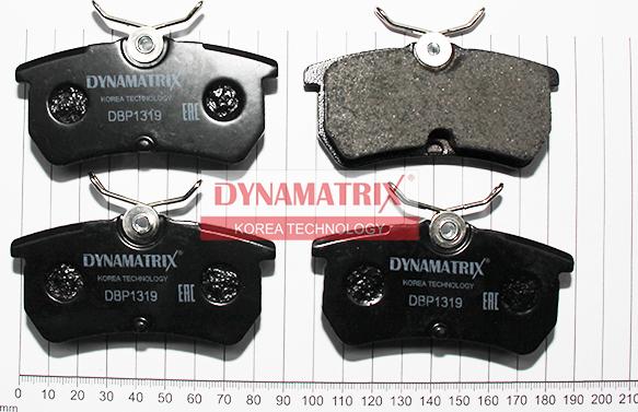 Dynamatrix DBP1319 - Тормозные колодки, дисковые, комплект autodnr.net