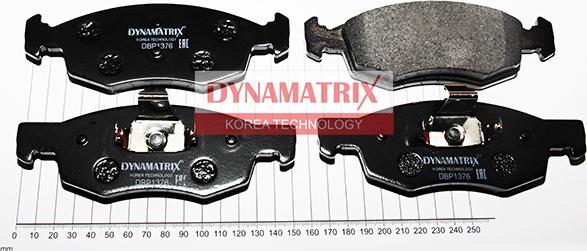 Dynamatrix DBP1376 - Гальмівні колодки, дискові гальма autocars.com.ua