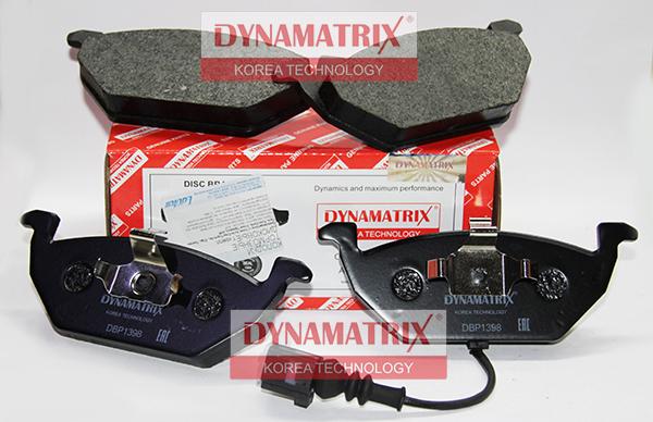 Dynamatrix DBP1398 - Тормозные колодки, дисковые, комплект autodnr.net