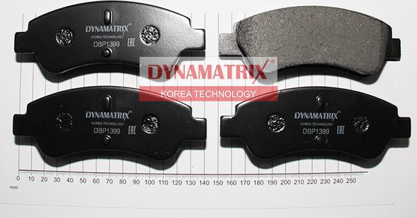 Dynamatrix DBP1399 - Тормозные колодки, дисковые, комплект autodnr.net