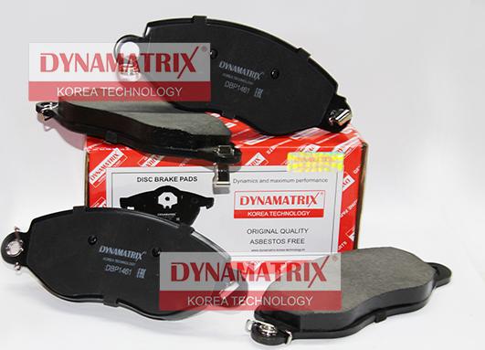 Dynamatrix DBP1461 - Тормозные колодки, дисковые, комплект avtokuzovplus.com.ua
