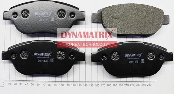 Dynamatrix DBP1476 - Тормозные колодки, дисковые, комплект avtokuzovplus.com.ua