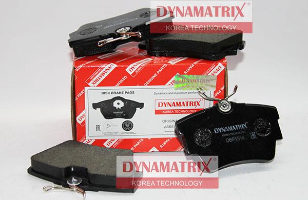 Dynamatrix DBP1516 - Гальмівні колодки, дискові гальма autocars.com.ua