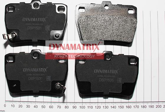 Dynamatrix DBP1531 - Гальмівні колодки, дискові гальма autocars.com.ua