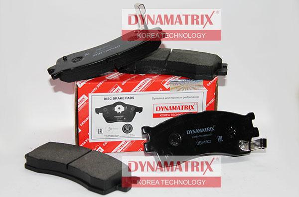 Dynamatrix DBP1602 - Тормозные колодки, дисковые, комплект autodnr.net