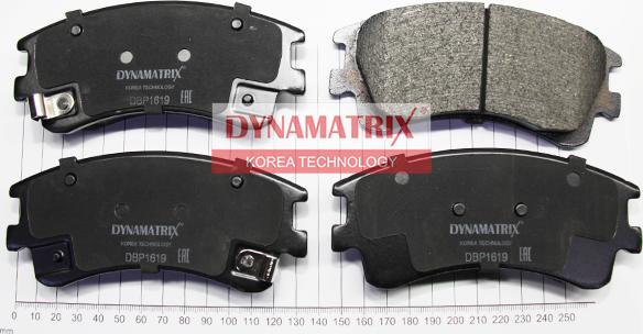 Dynamatrix DBP1619 - Тормозные колодки, дисковые, комплект autodnr.net