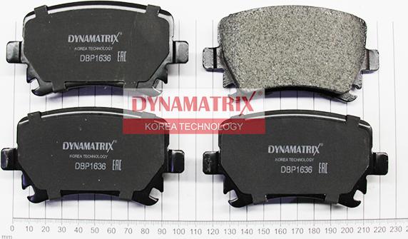Dynamatrix DBP1636 - Гальмівні колодки, дискові гальма autocars.com.ua