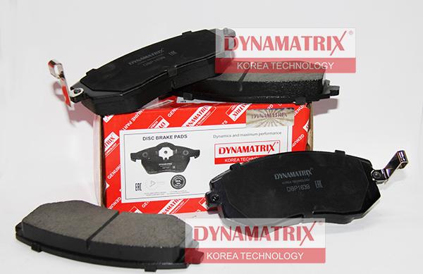 Dynamatrix DBP1639 - Тормозные колодки, дисковые, комплект autodnr.net