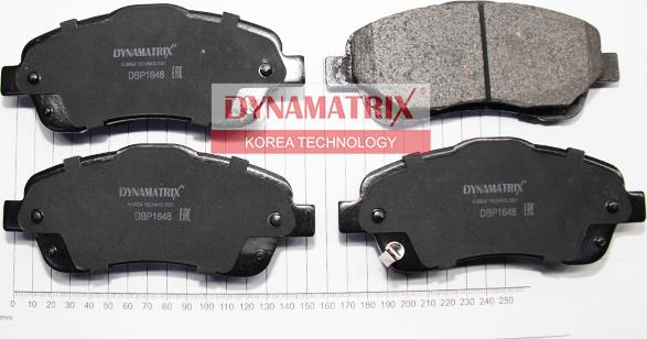 Dynamatrix DBP1648 - Гальмівні колодки, дискові гальма autocars.com.ua