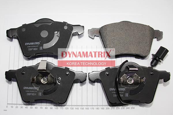 Dynamatrix DBP1654 - Тормозные колодки, дисковые, комплект avtokuzovplus.com.ua