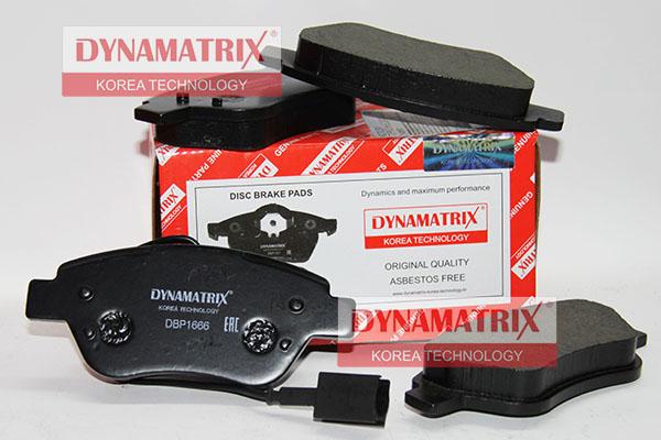 Dynamatrix DBP1666 - Гальмівні колодки, дискові гальма autocars.com.ua