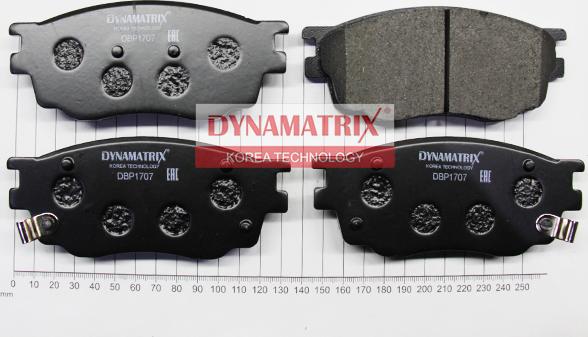 Dynamatrix DBP1707 - Гальмівні колодки, дискові гальма autocars.com.ua