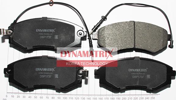 Dynamatrix DBP1737 - Гальмівні колодки, дискові гальма autocars.com.ua