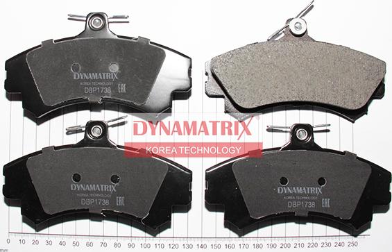 Dynamatrix DBP1738 - Гальмівні колодки, дискові гальма autocars.com.ua