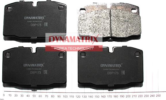 Dynamatrix DBP173 - Тормозные колодки, дисковые, комплект avtokuzovplus.com.ua