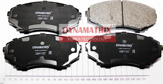 Dynamatrix DBP1757 - Тормозные колодки, дисковые, комплект avtokuzovplus.com.ua