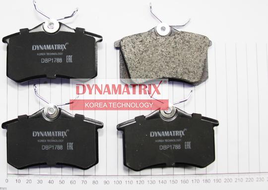 Dynamatrix DBP1788 - Тормозные колодки, дисковые, комплект avtokuzovplus.com.ua