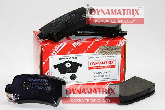 Dynamatrix DBP1862 - Тормозные колодки, дисковые, комплект avtokuzovplus.com.ua