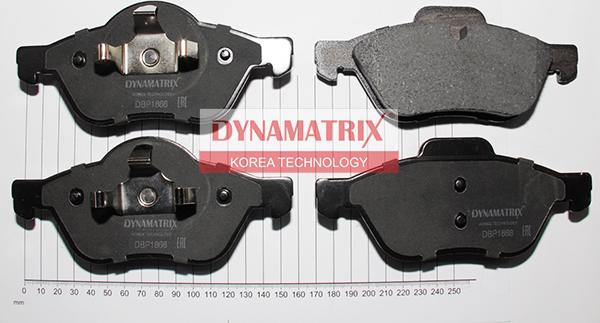 Dynamatrix DBP1866 - Гальмівні колодки, дискові гальма autocars.com.ua
