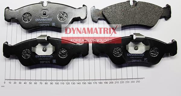 Dynamatrix DBP1876 - Тормозные колодки, дисковые, комплект avtokuzovplus.com.ua