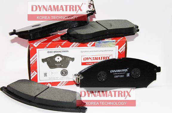 Dynamatrix DBP1881 - Гальмівні колодки, дискові гальма autocars.com.ua