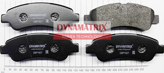 Dynamatrix DBP1927 - Тормозные колодки, дисковые, комплект autodnr.net