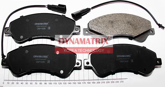 Dynamatrix DBP1929 - Тормозные колодки, дисковые, комплект avtokuzovplus.com.ua