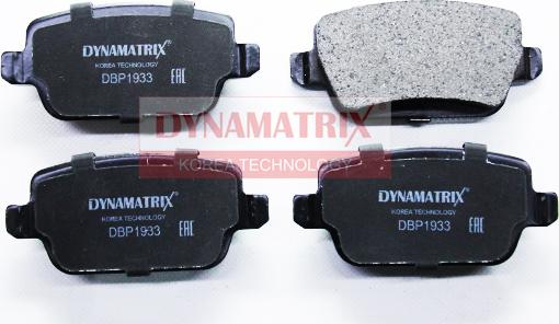 Dynamatrix DBP1933 - Гальмівні колодки, дискові гальма autocars.com.ua