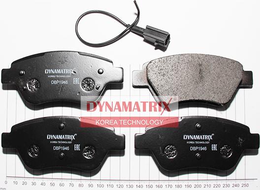 Dynamatrix DBP1946 - Тормозные колодки, дисковые, комплект autodnr.net