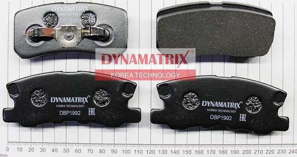 Dynamatrix DBP1992 - Гальмівні колодки, дискові гальма autocars.com.ua